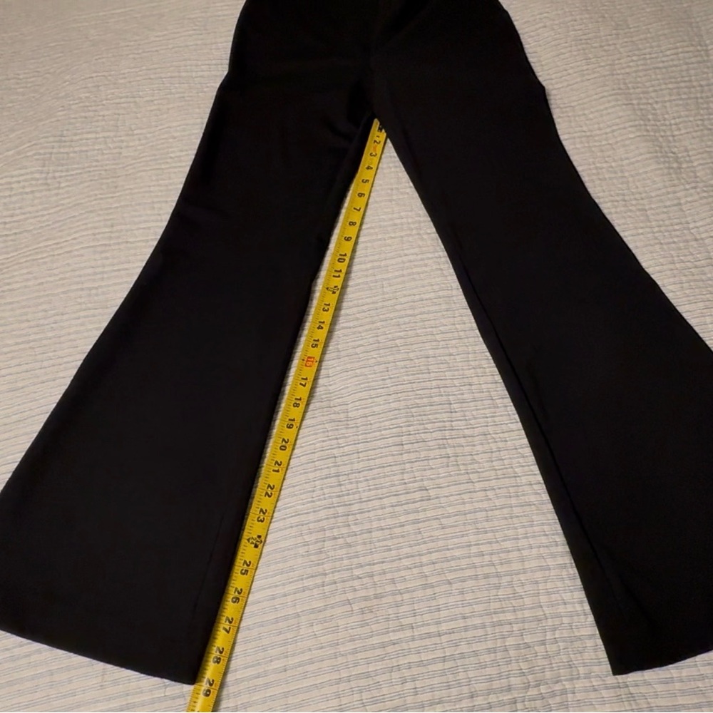 Karl Lagerfeld blk stretch pants, elastic waist, flared leg, sm, gently used - Picture 6 of 7